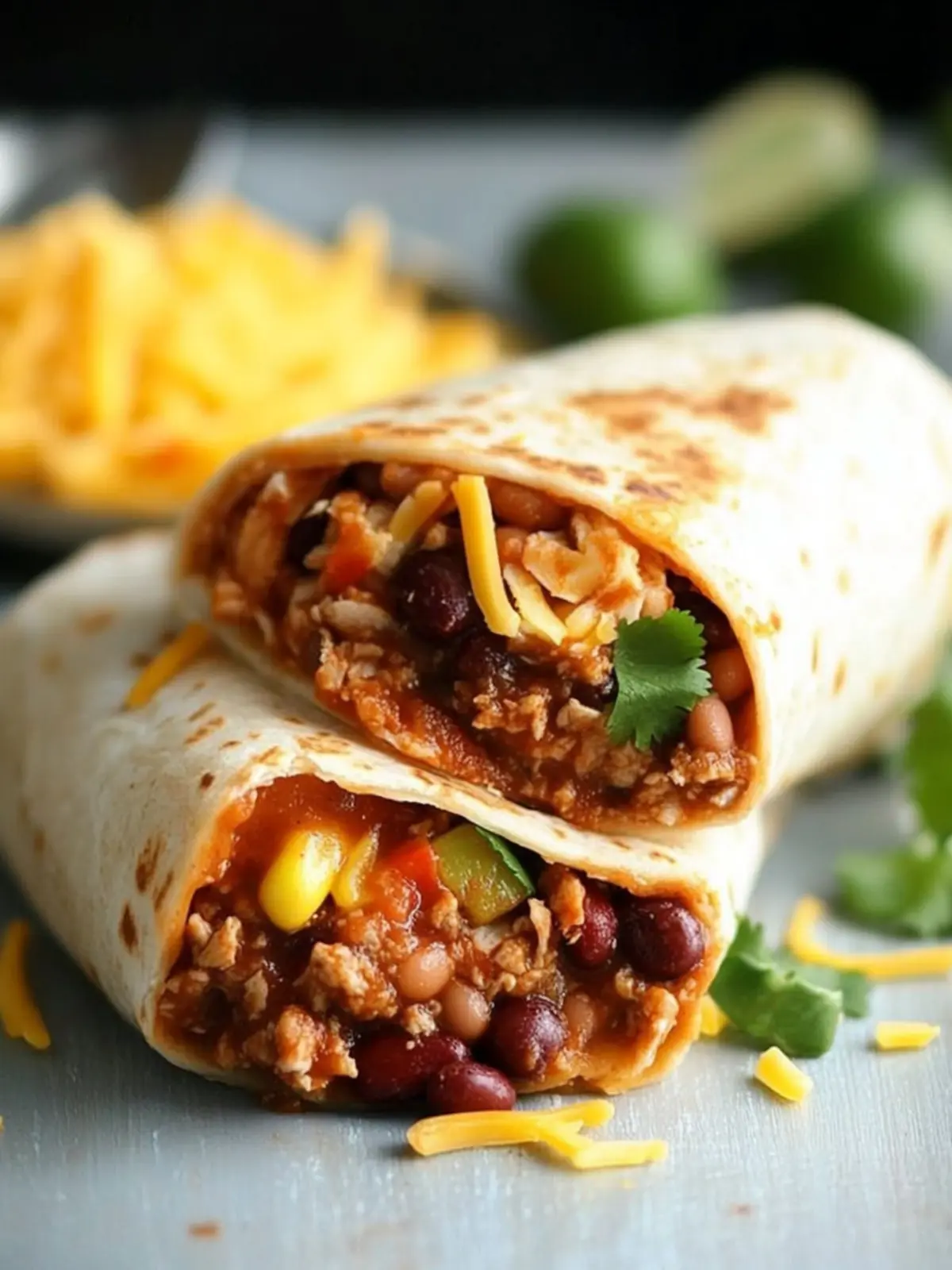 Pork and Bean Burritos