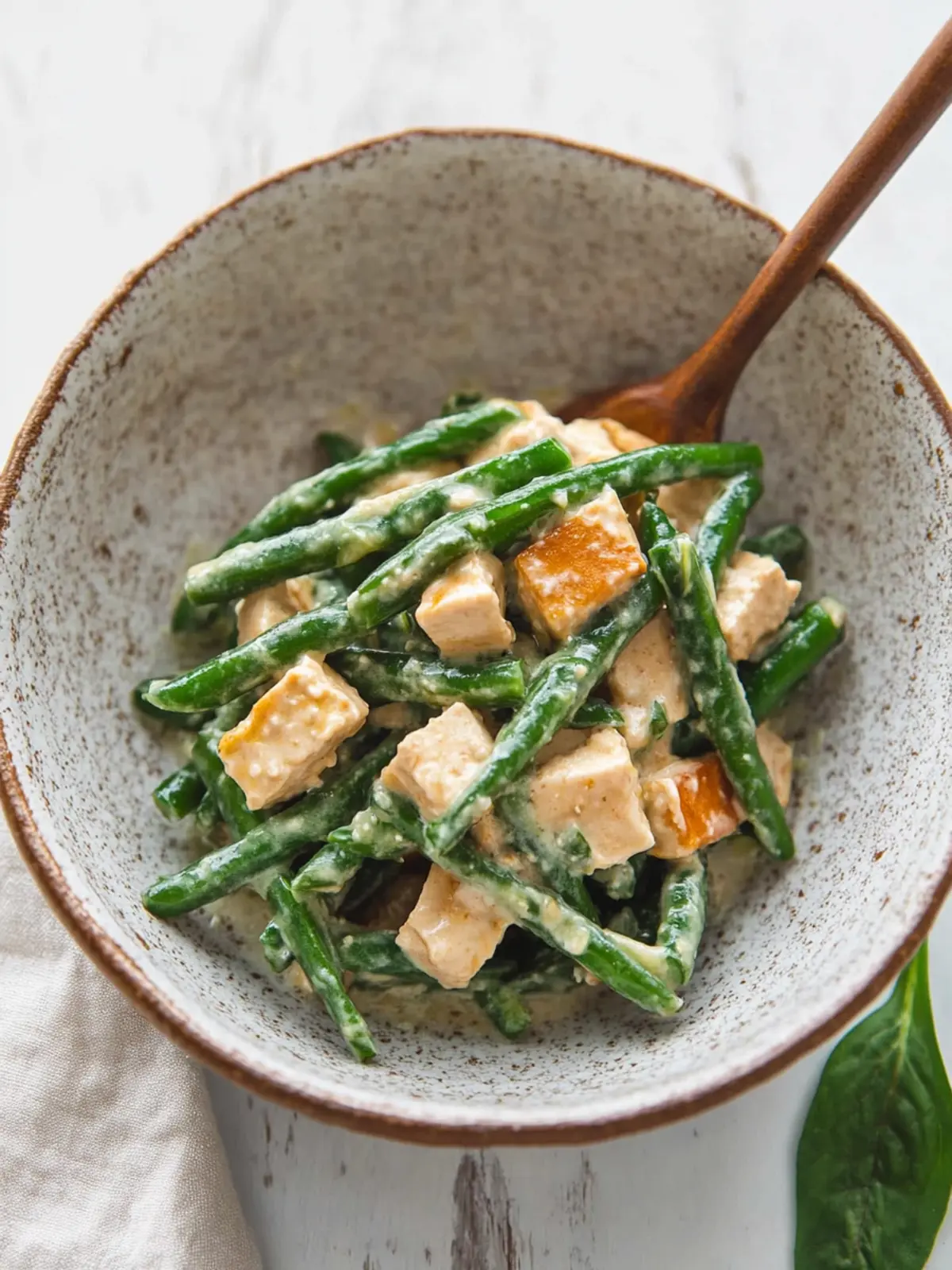 Green Beans with Tofu Dressing
