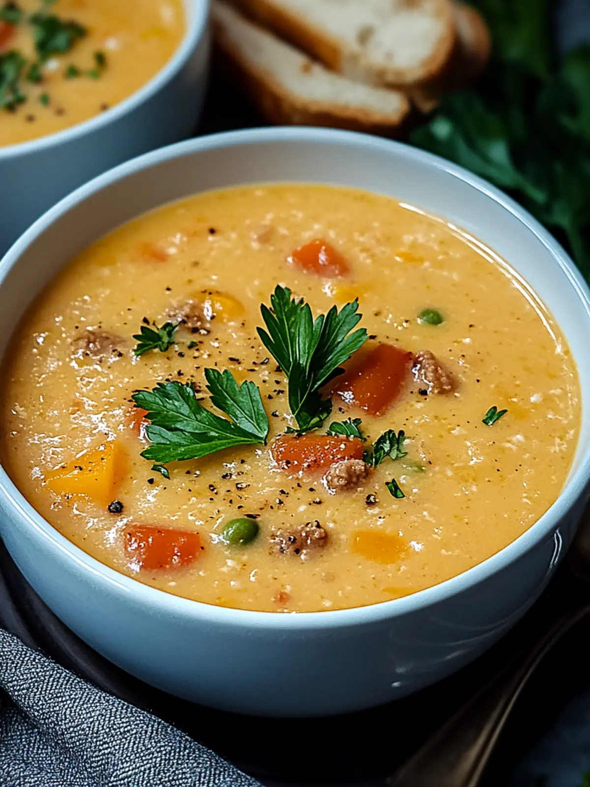 Creamy Stuffed Banana Pepper Soup
