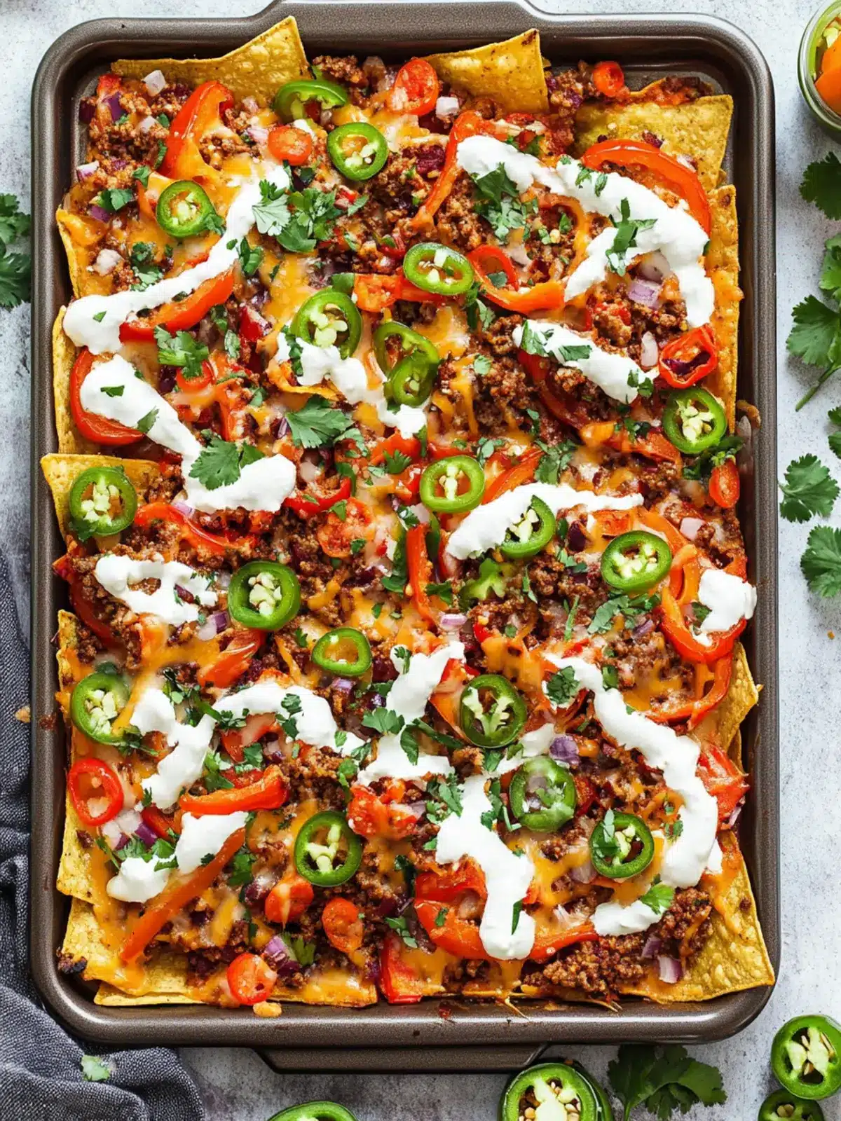Sheet Pan Loaded Bell Pepper Nachos