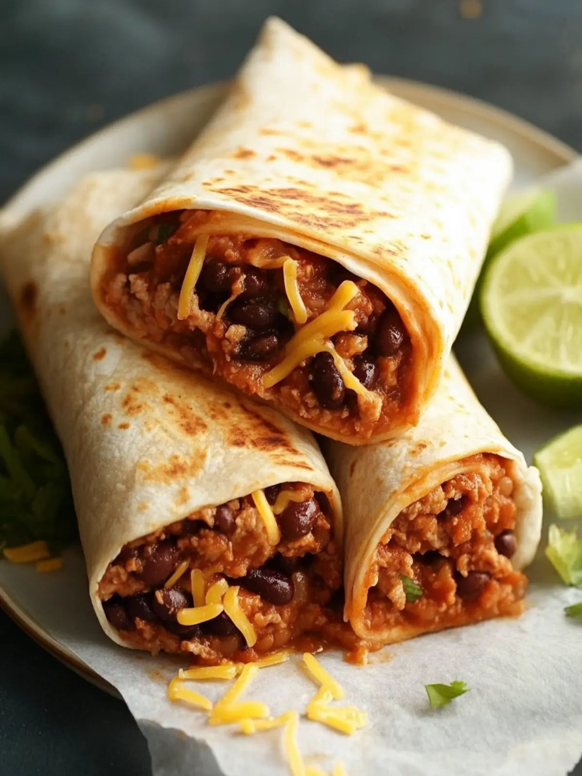 Pork and Bean Burritos