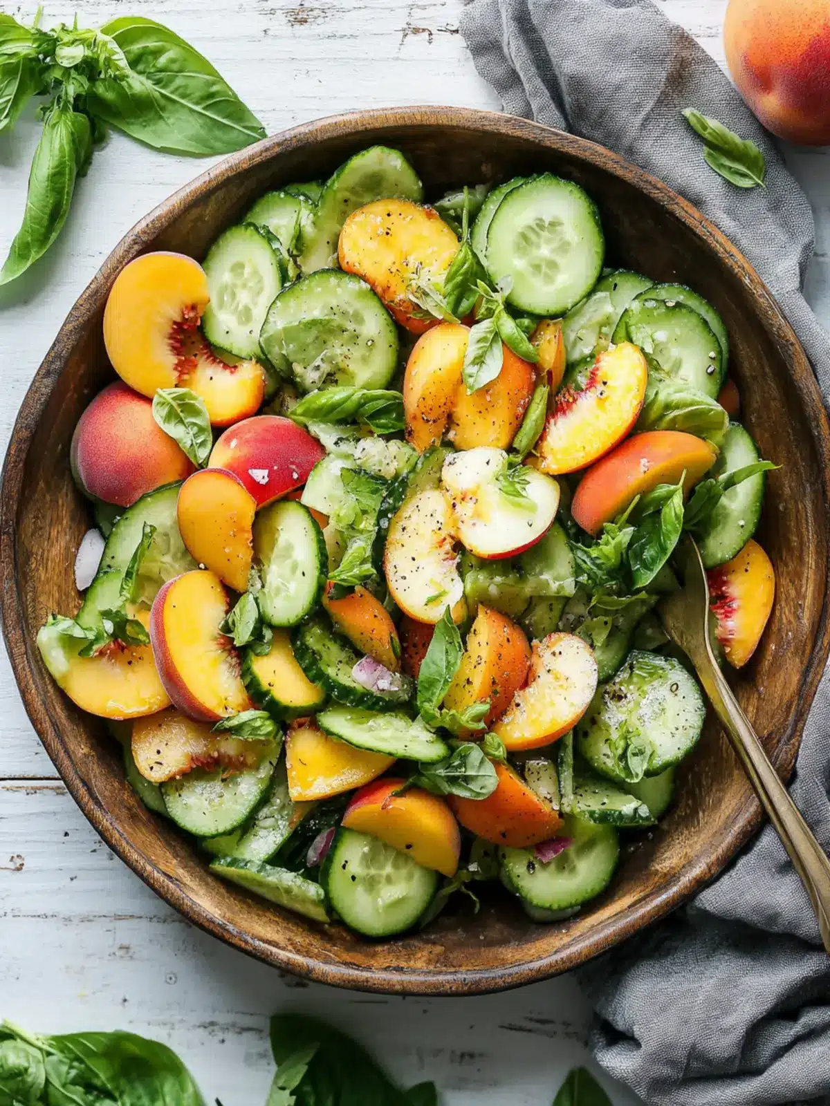 Cucumber Peach Salad