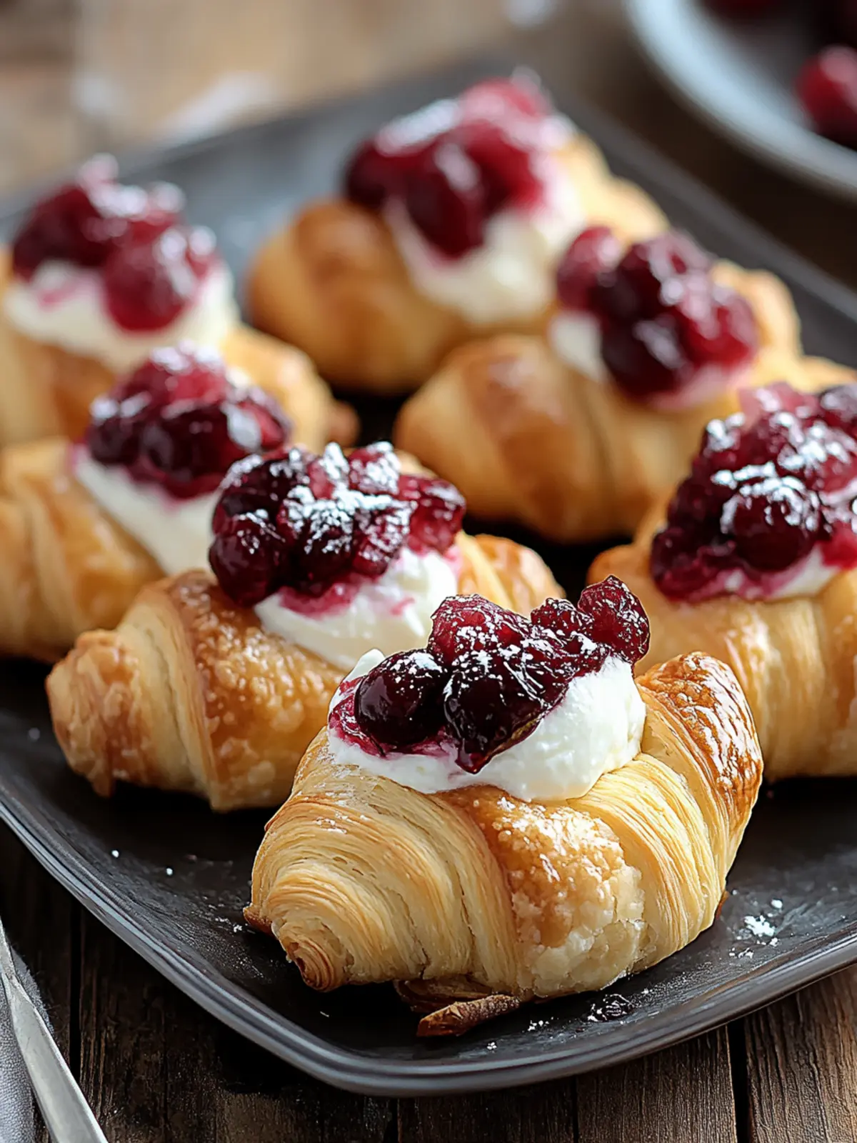 Cranberry Cream Cheese Crescent Bites