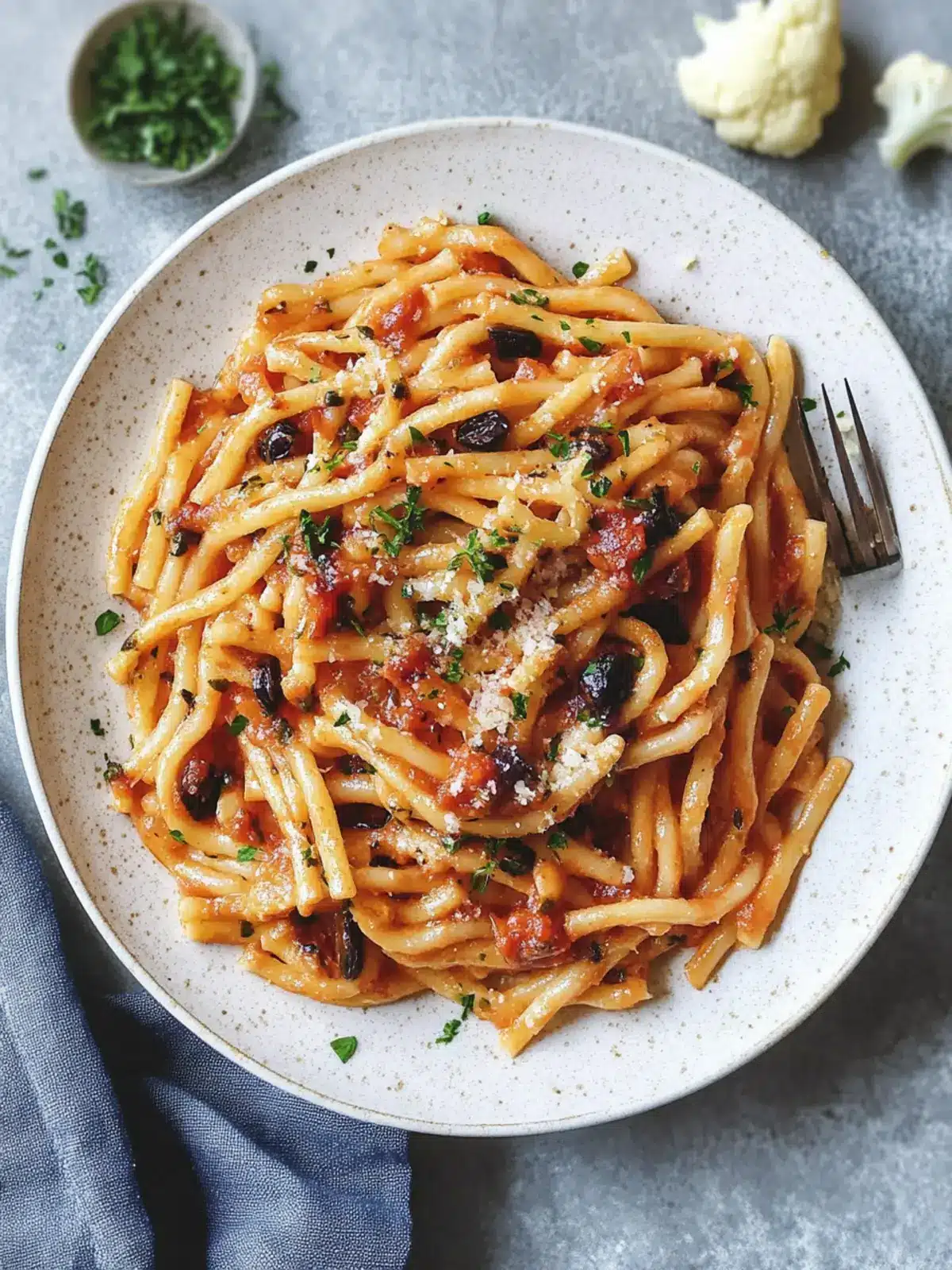 Cauliflower Pasta alla Puttanesca