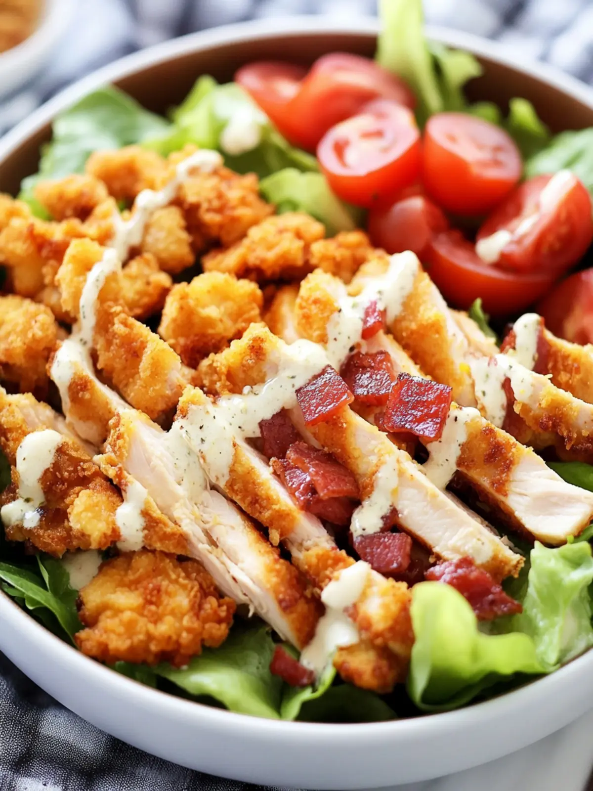Crispy Chicken BLT Salad