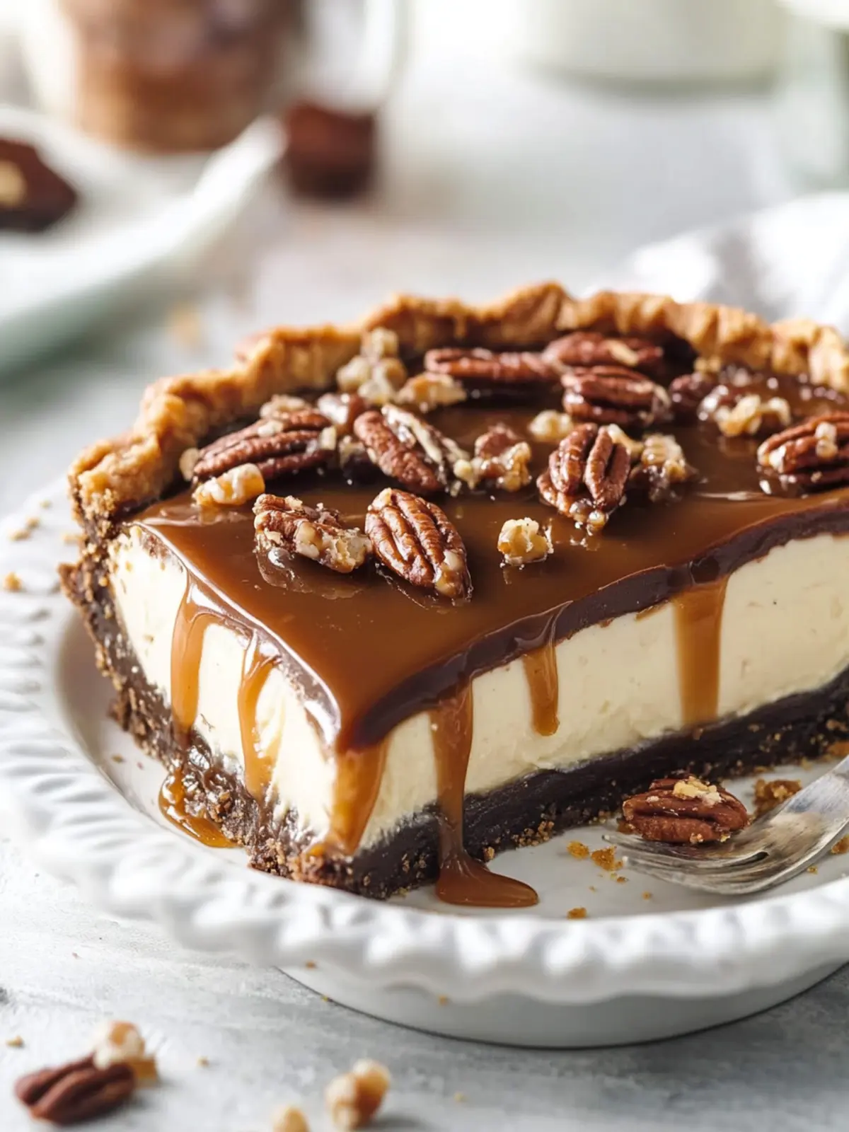 Caramel Turtle Pie