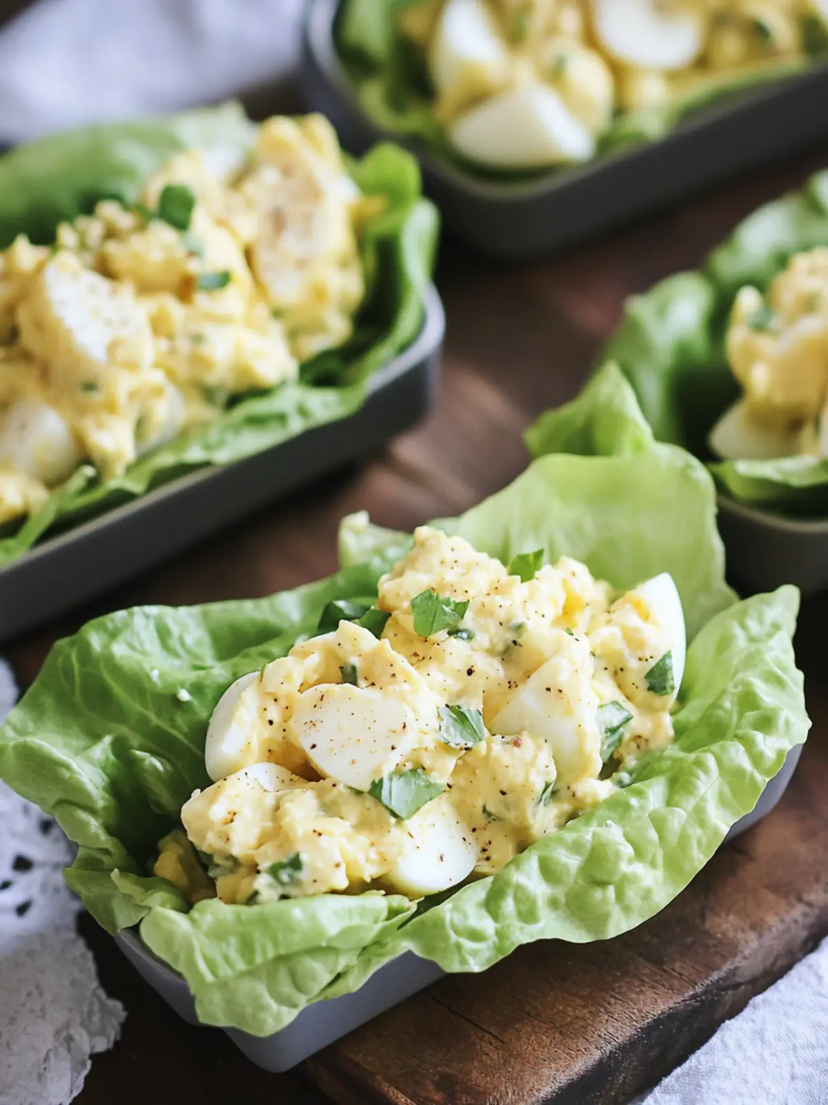 Egg Salad Lettuce Wraps