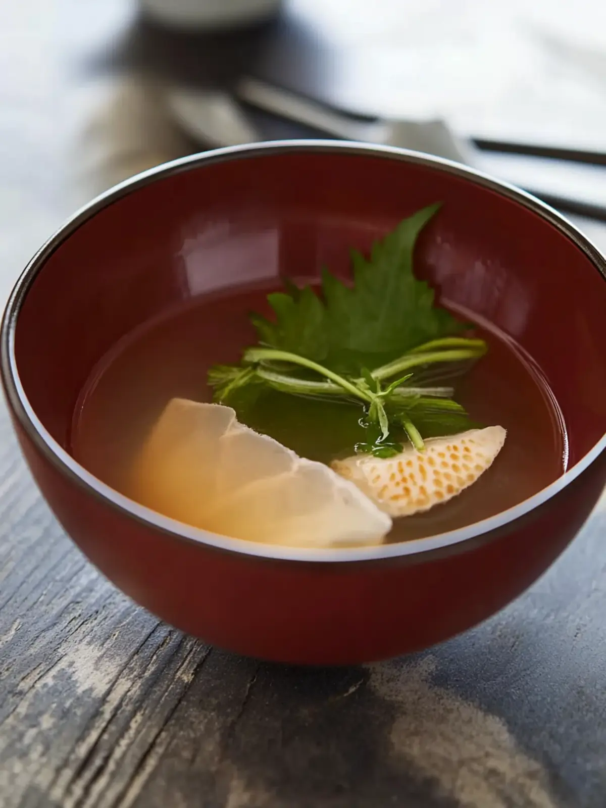 Japanese Clear Soup with Whiting