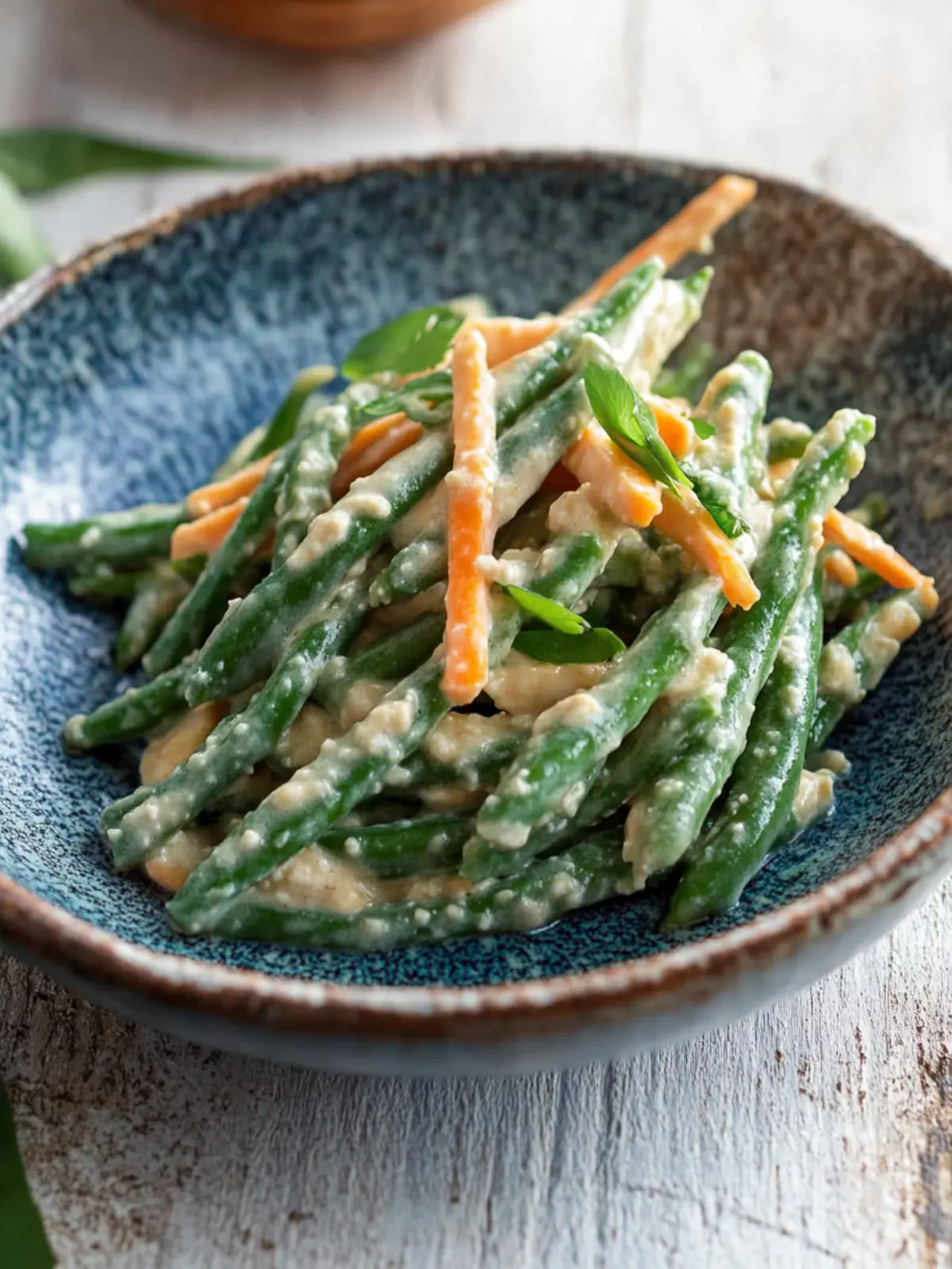 Green Beans with Tofu Dressing