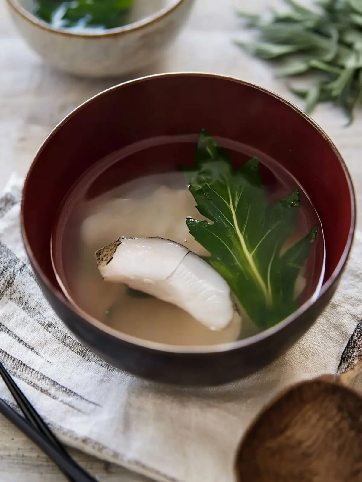 Japanese Clear Soup with Whiting