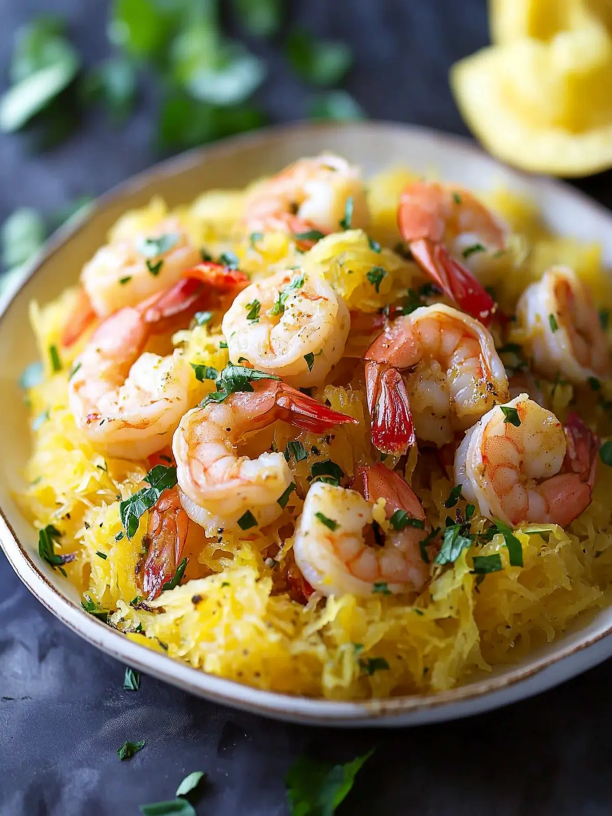 Shrimp Scampi Spaghetti Squash
