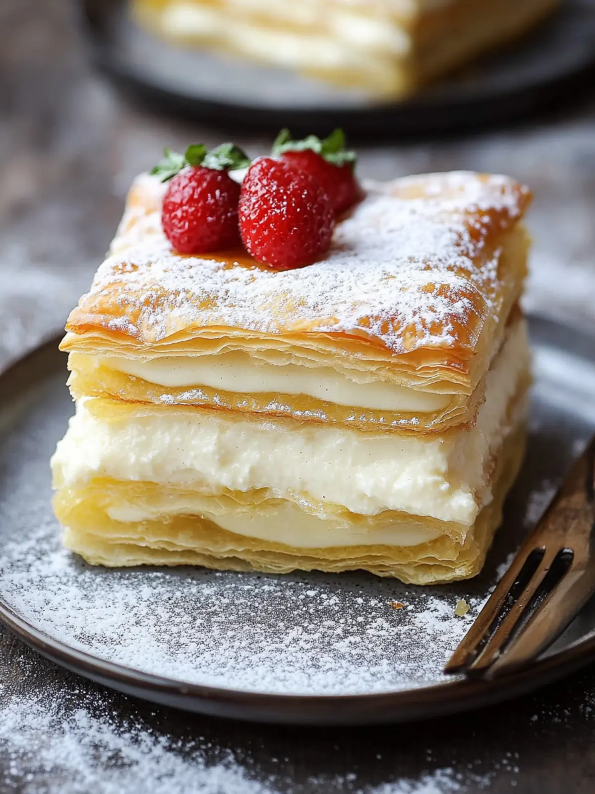 Vanilla Custard Puff Pastry Cake
