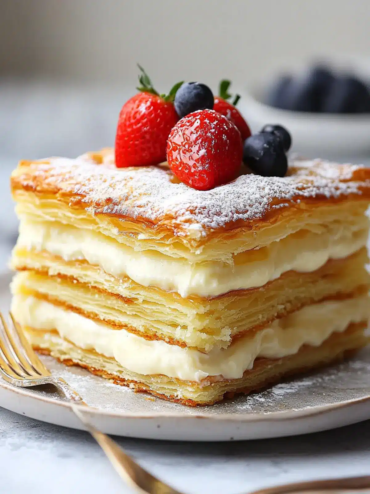 Vanilla Custard Puff Pastry Cake