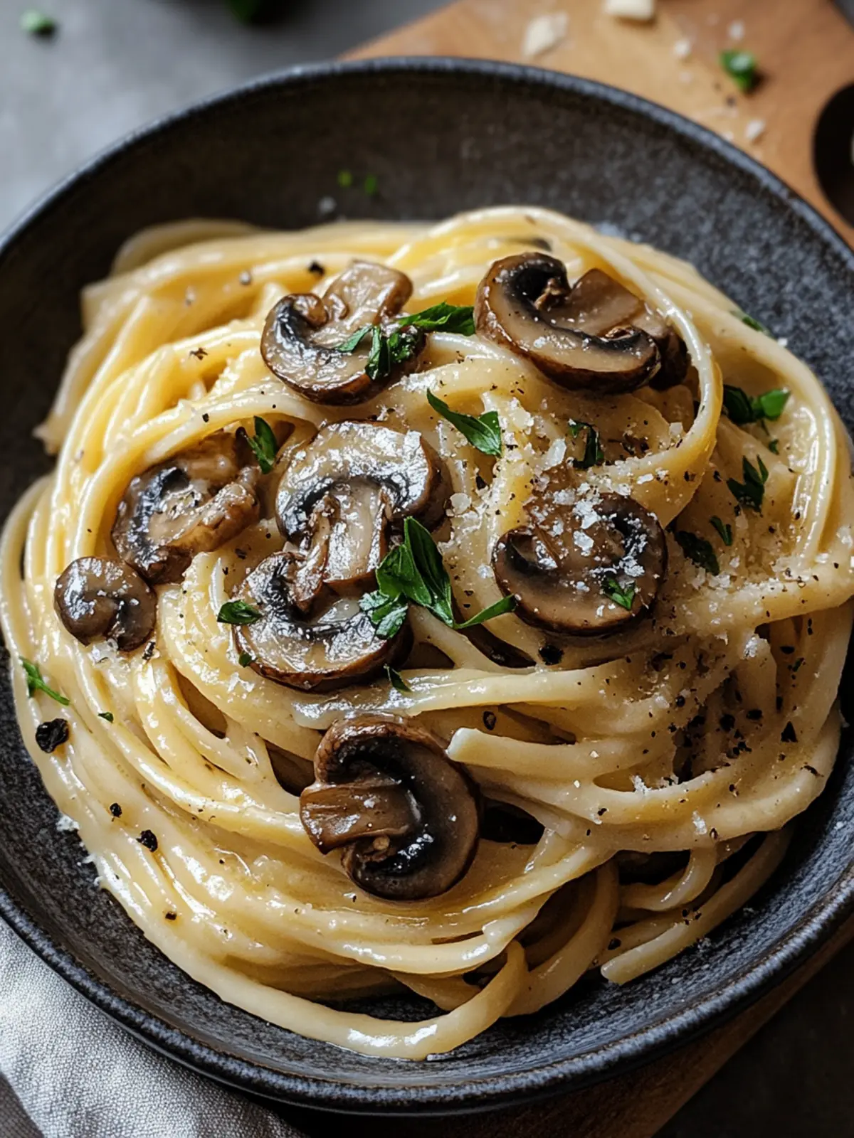 Caramelized Leek and Mushroom Gruyere Pasta