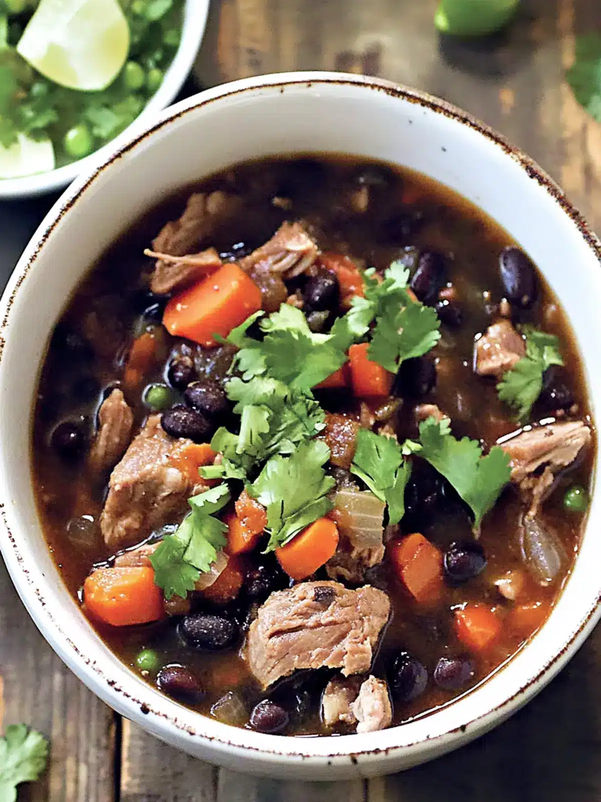 Slow Cooker Pork and Black Bean Stew