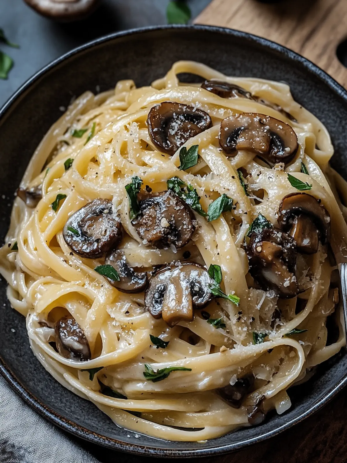 Caramelized Leek and Mushroom Gruyere Pasta