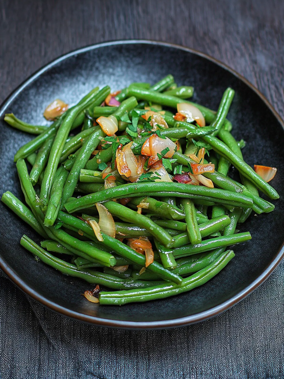 Green Beans with Sautéed Shallots