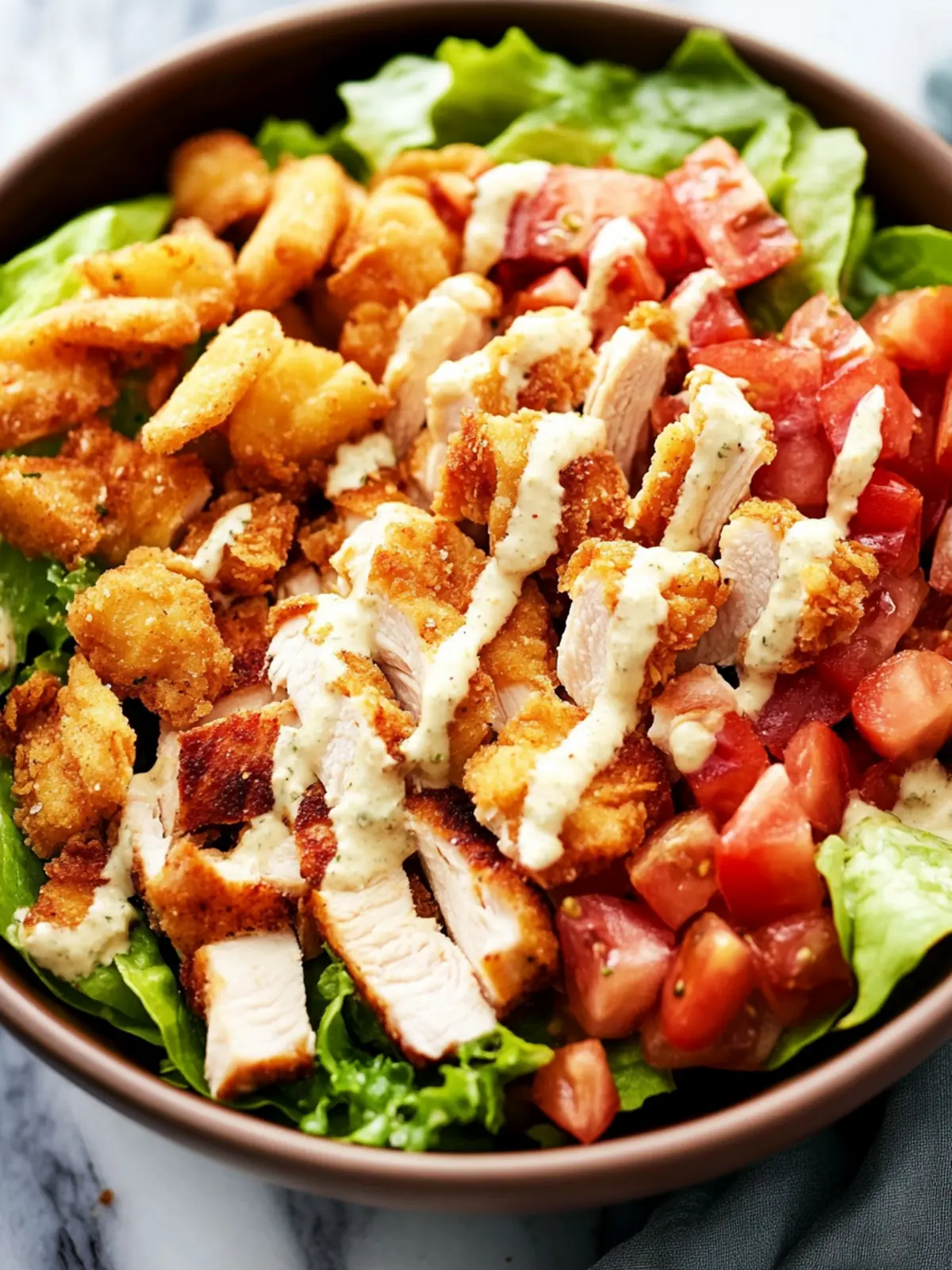 Crispy Chicken BLT Salad