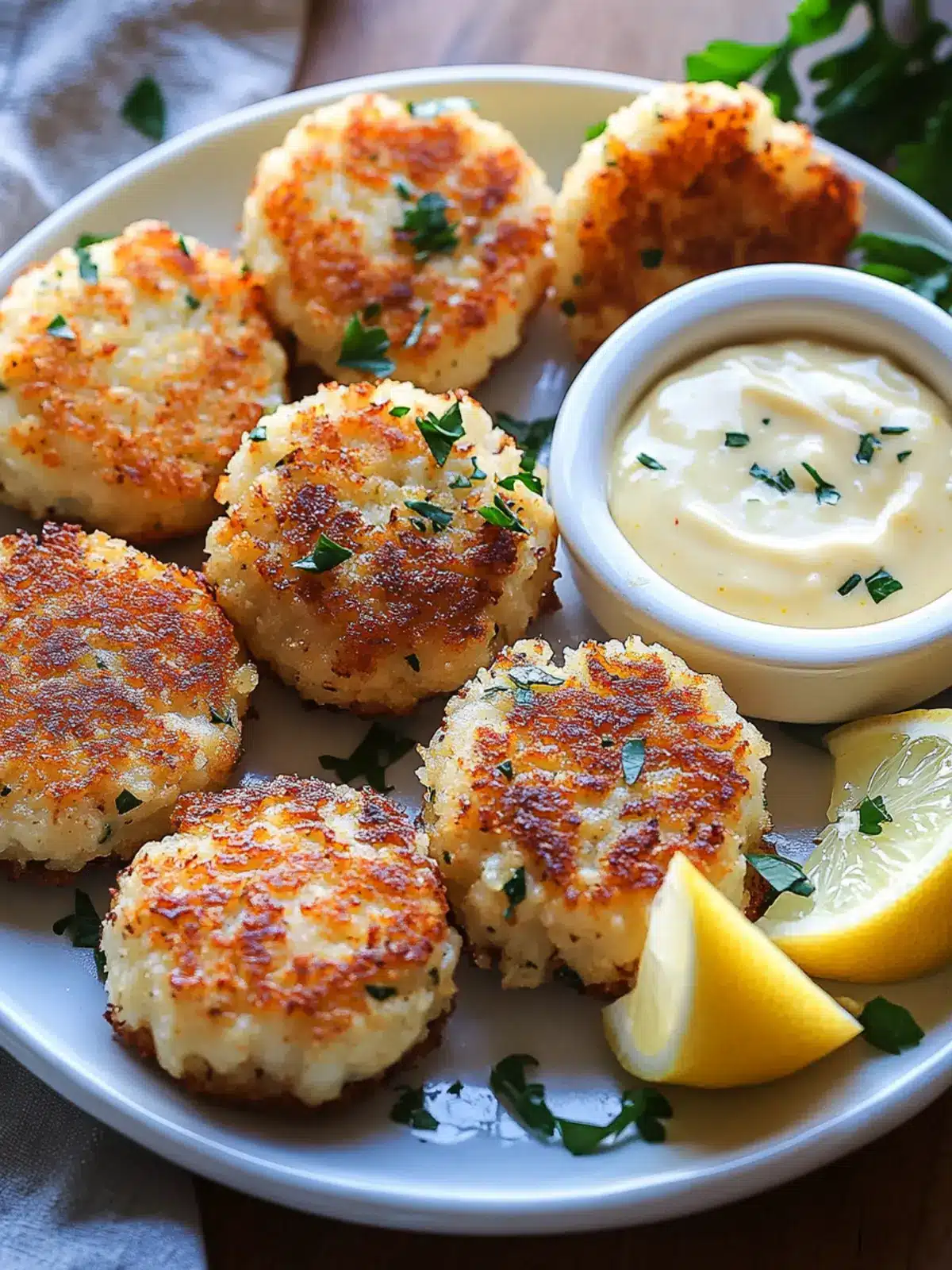 Shrimp Cakes with Lemon Aioli