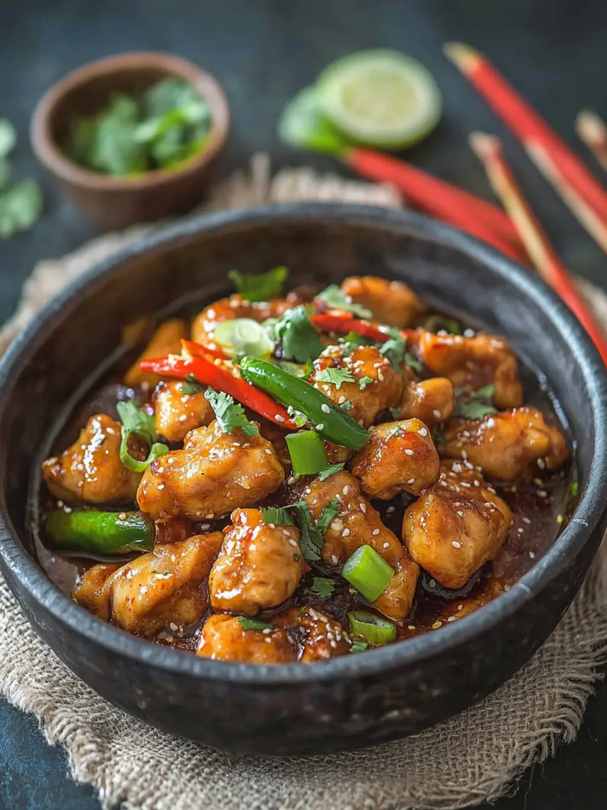 Chili Garlic Chicken Recipe (Indo-Chinese Style)