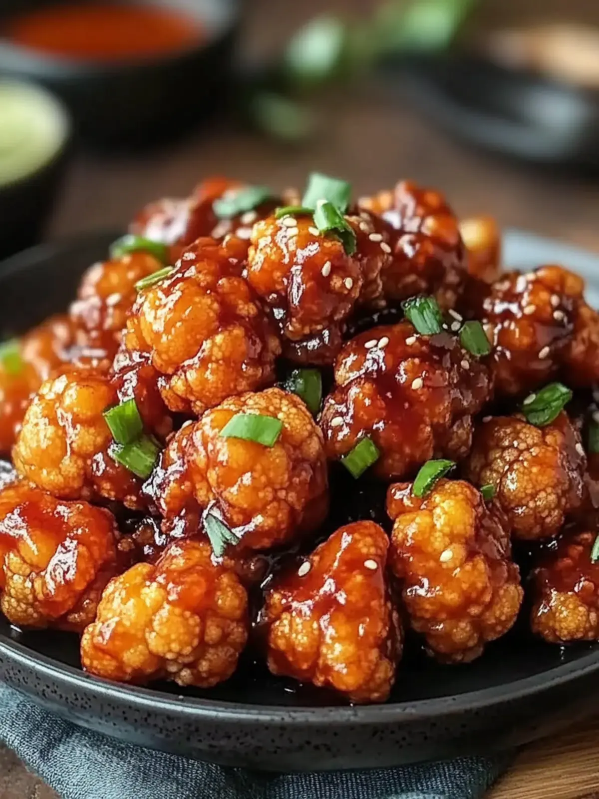 Crispy Fried Cauliflower Manchurian with Chili Garlic Sauce