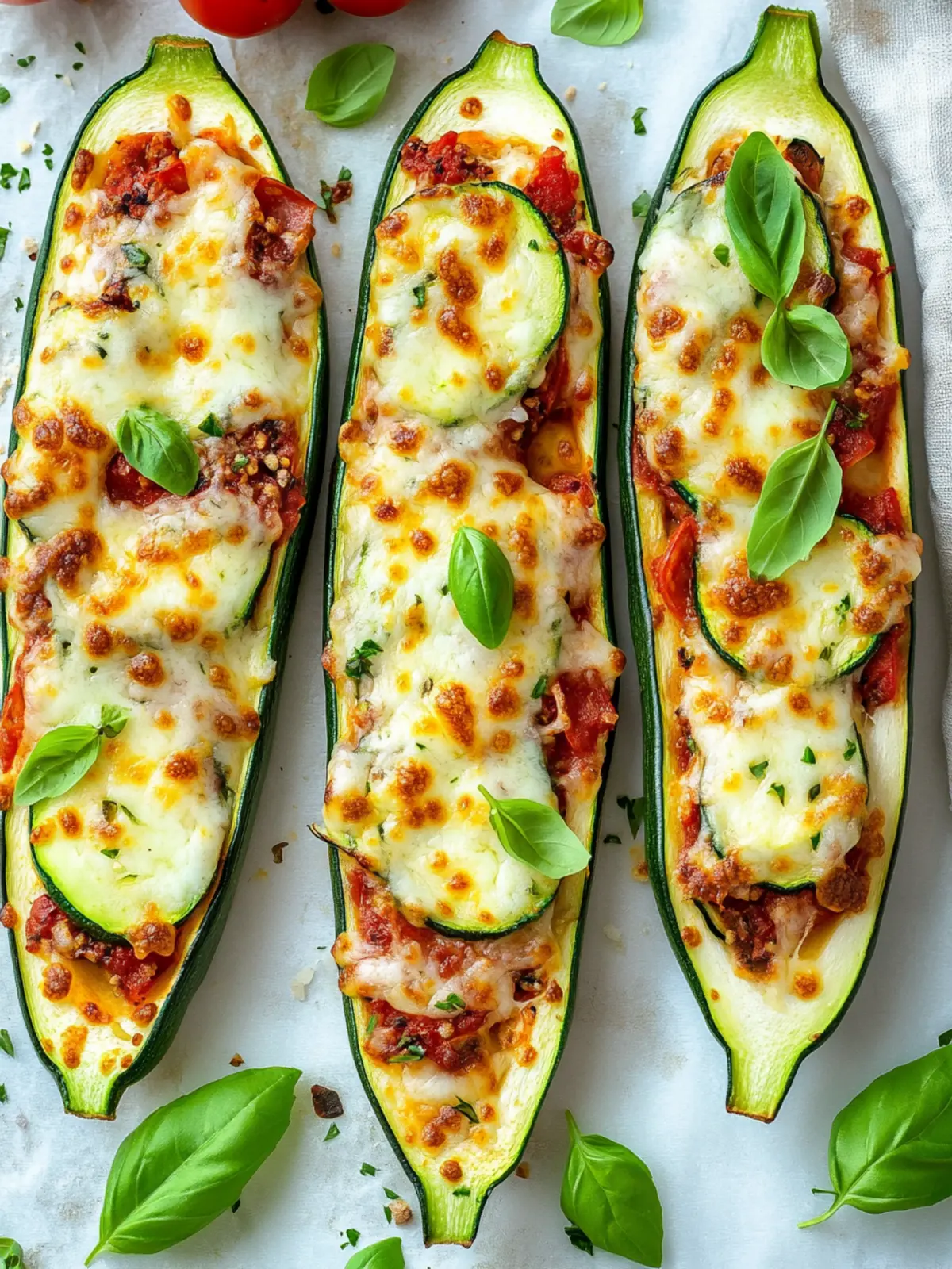 Zucchini Pizza Boats
