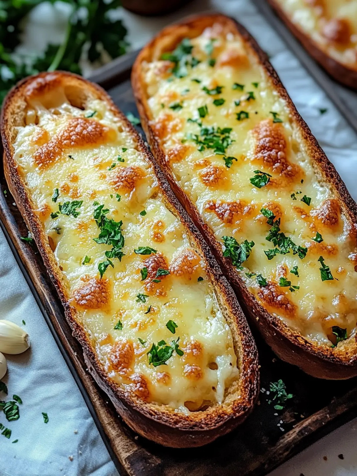 Gooey Garlic Cheese Bread