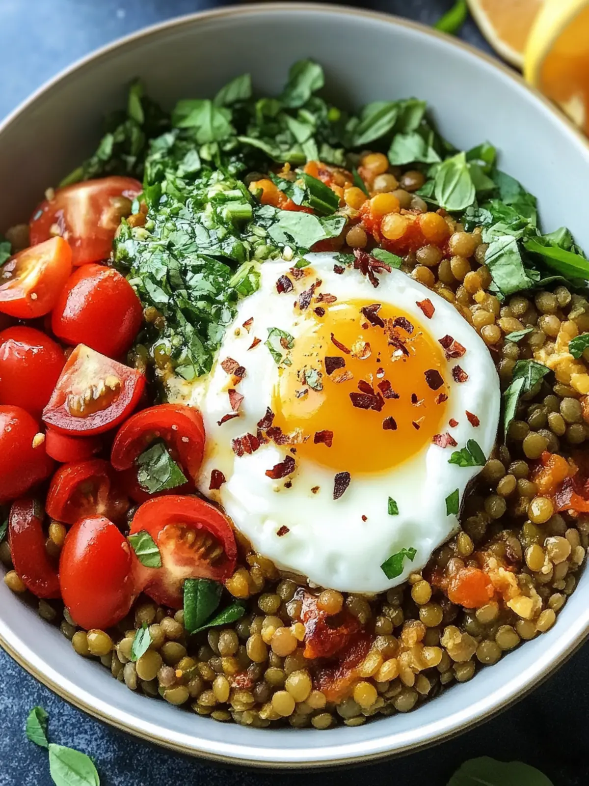 Savory Lentil Breakfast Bowl