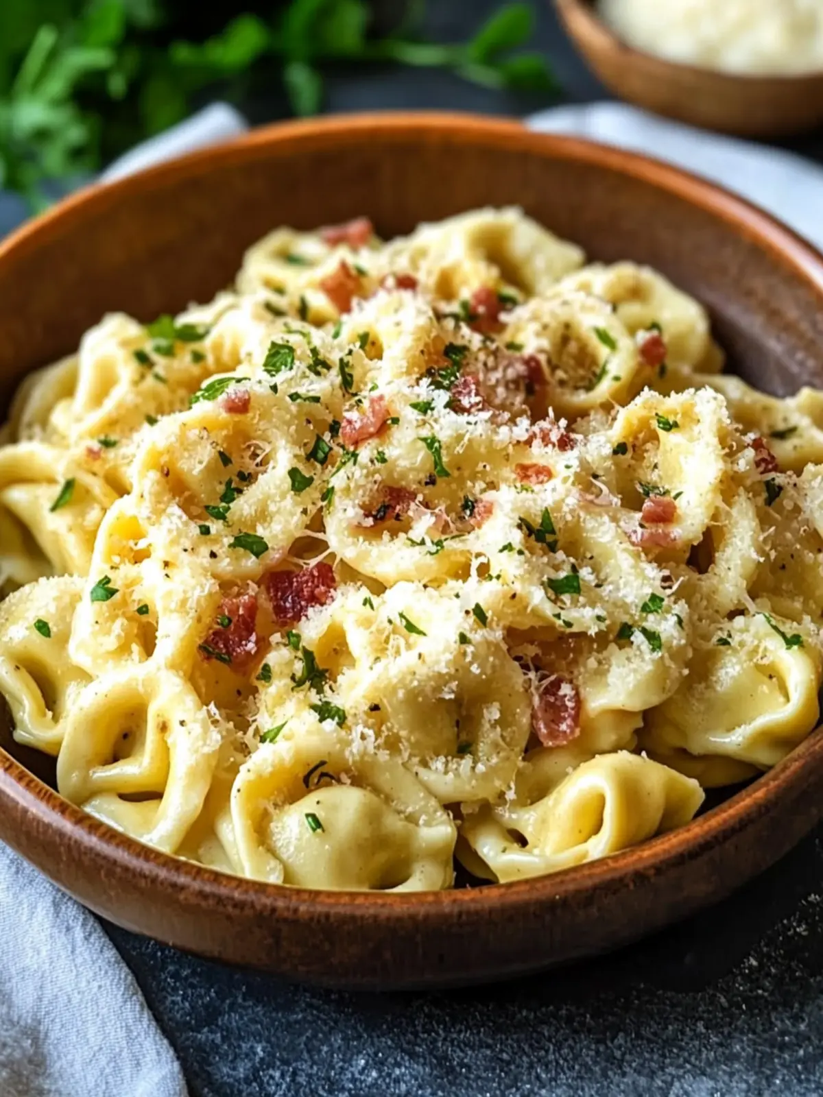 Tortellini Pasta Carbonara