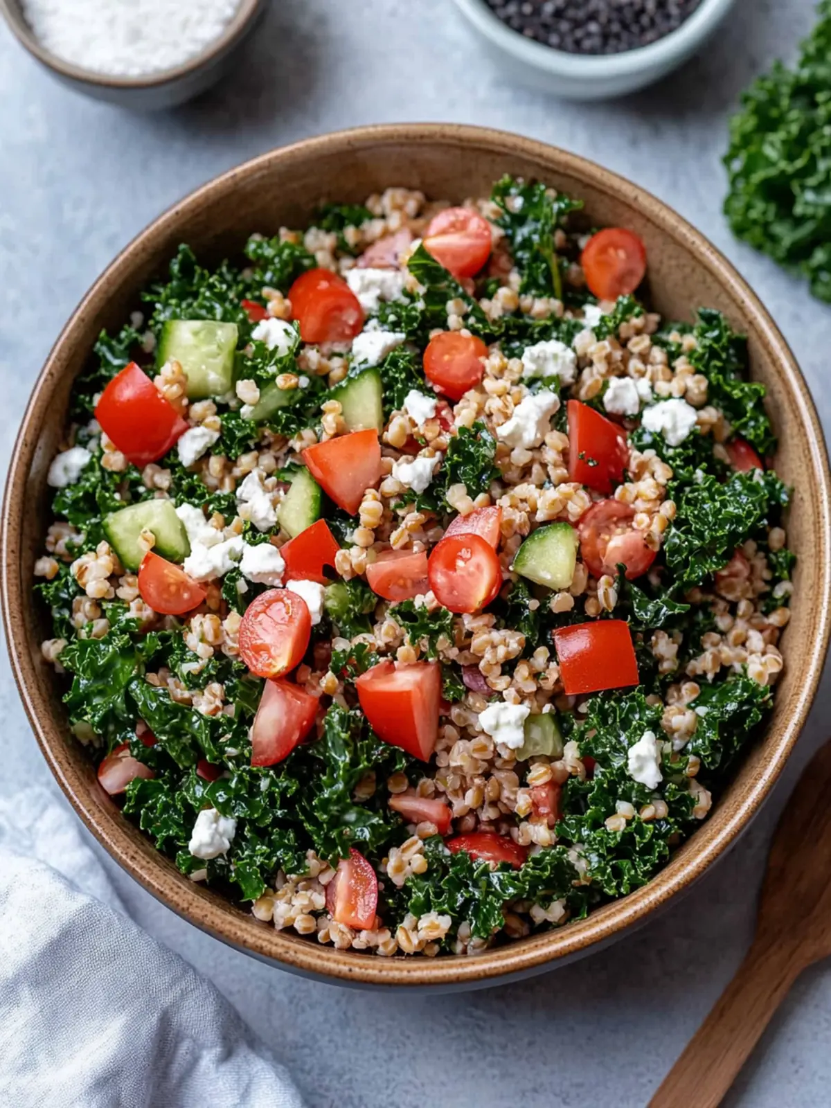 Mediterranean Kale & Farro Salad
