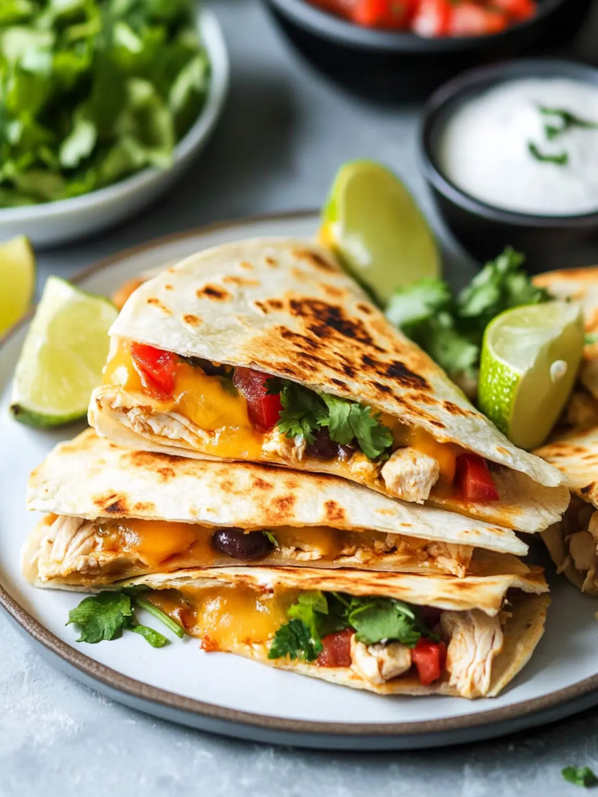 Cheesy Chicken Quesadillas