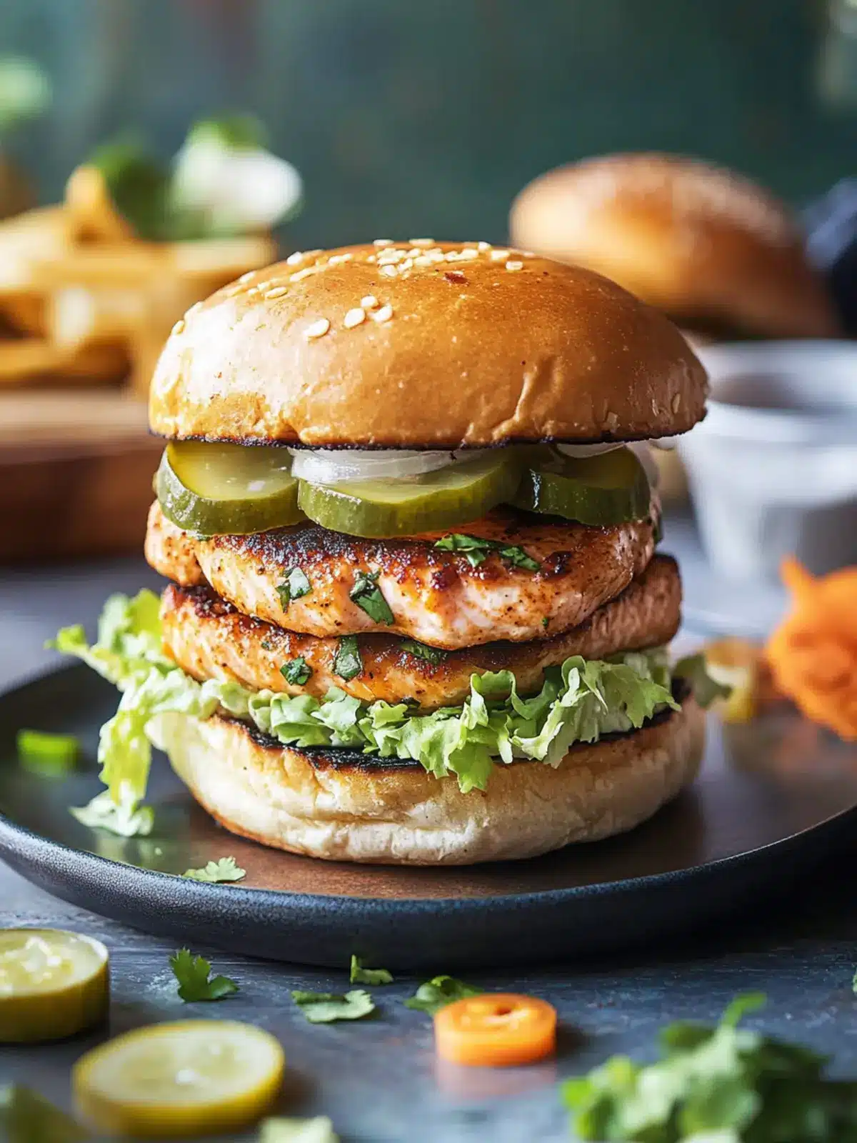 Chipotle Salmon Burgers