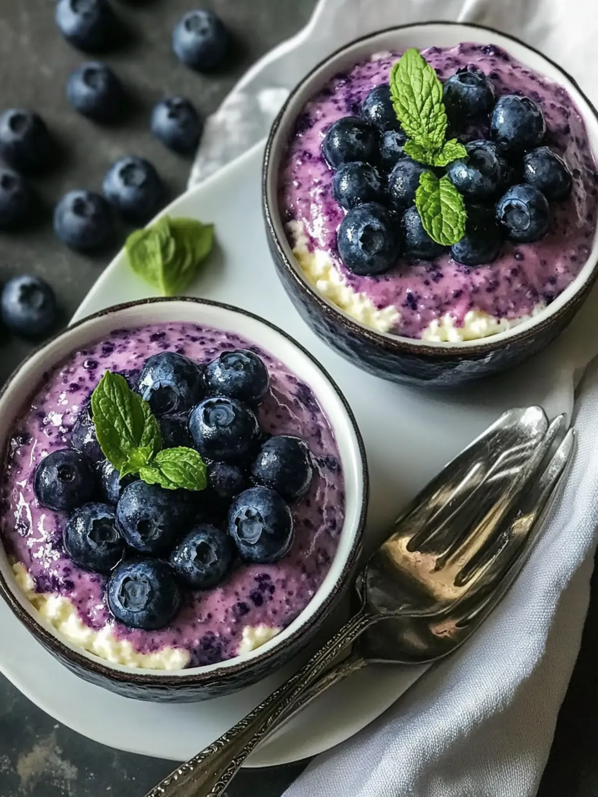 Baked Blueberry Cottage Cheese Bowls