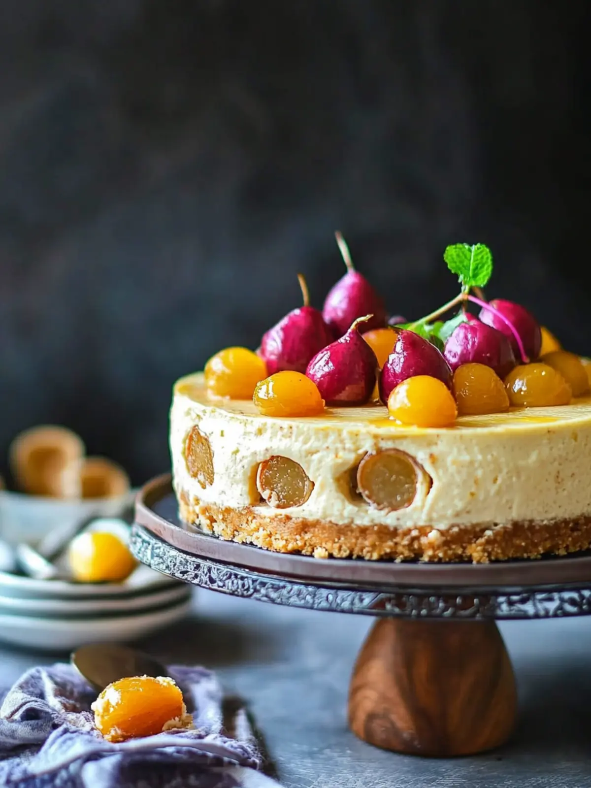 Gulab Jamun Cheesecake