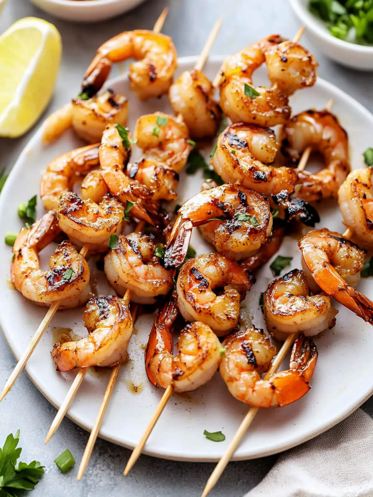 Honey Garlic Shrimp Skewers