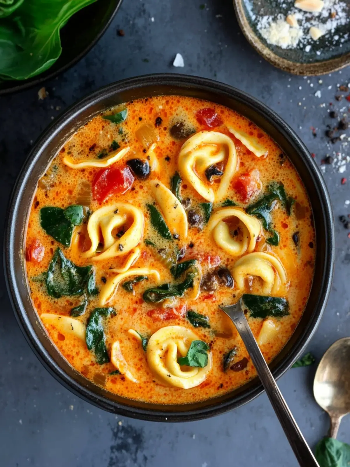 Thai Red Curry Tortellini Soup