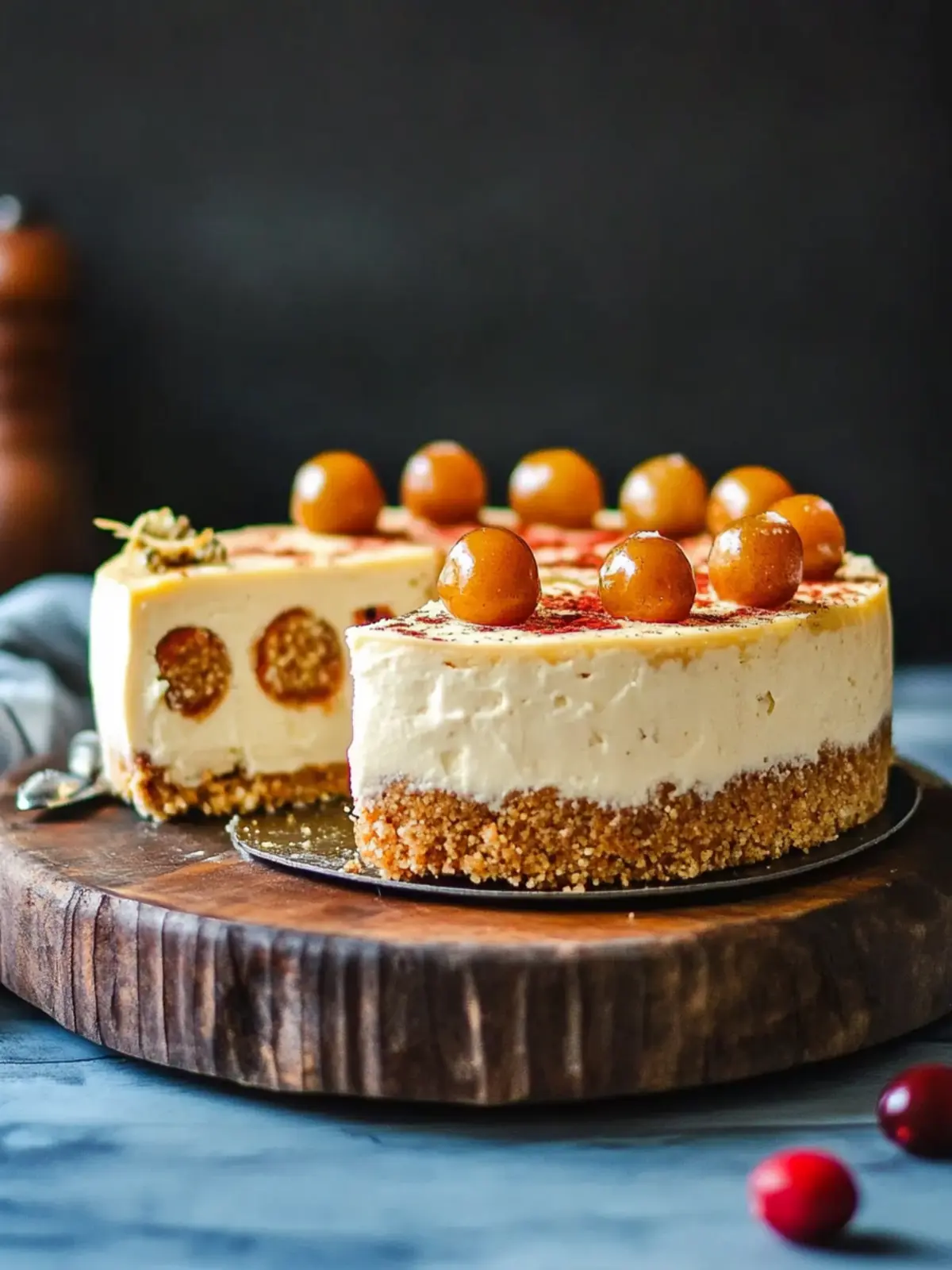 Gulab Jamun Cheesecake