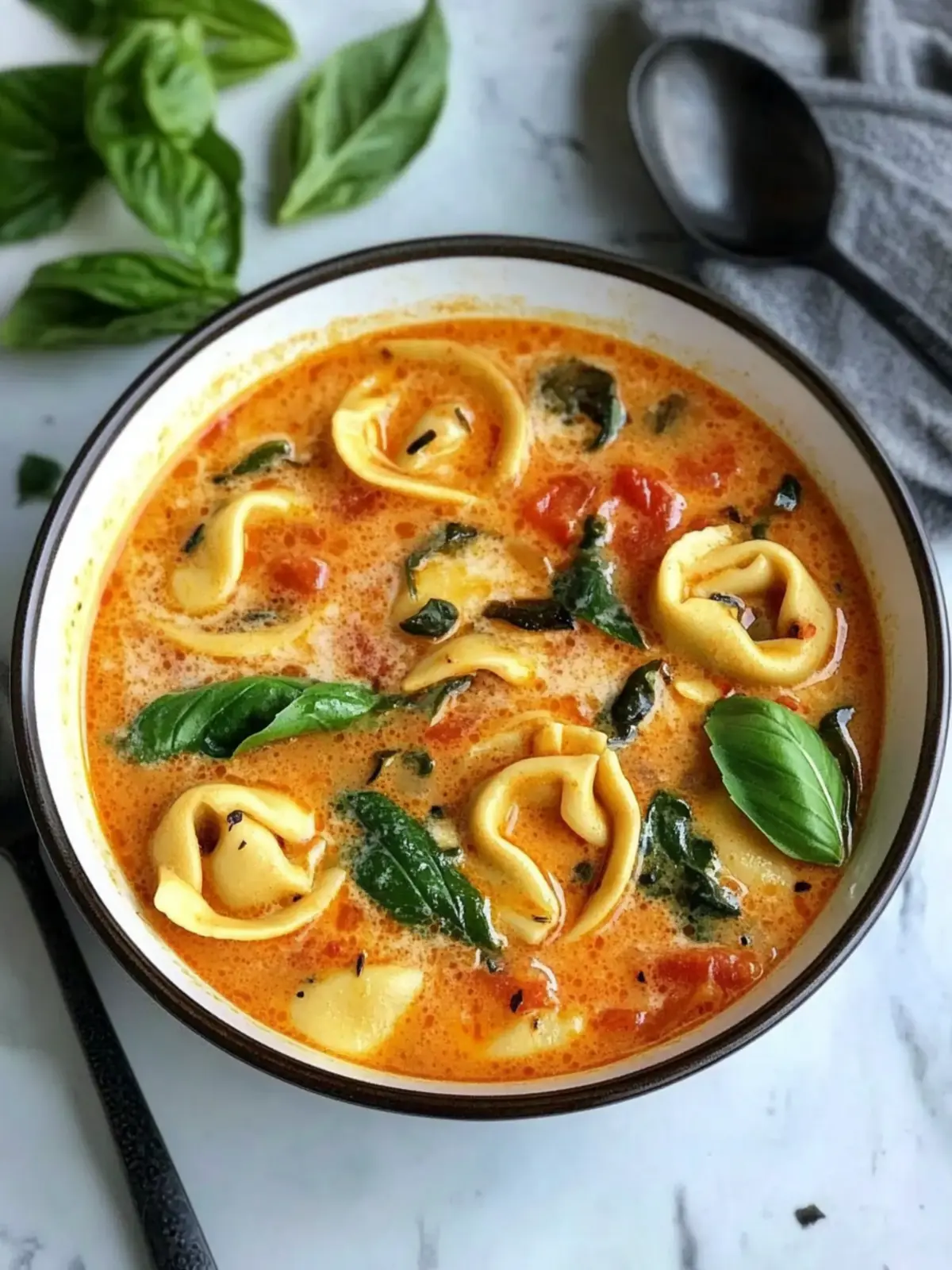 Thai Red Curry Tortellini Soup