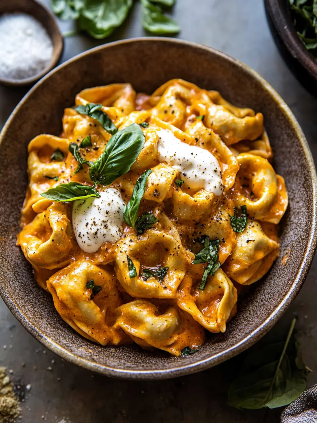Creamy Roasted Red Pepper Tortellini