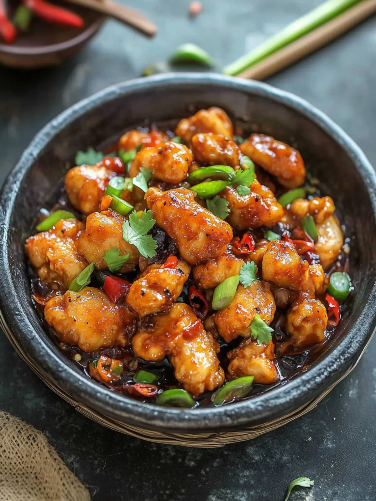 Chili Garlic Chicken Recipe (Indo-Chinese Style)
