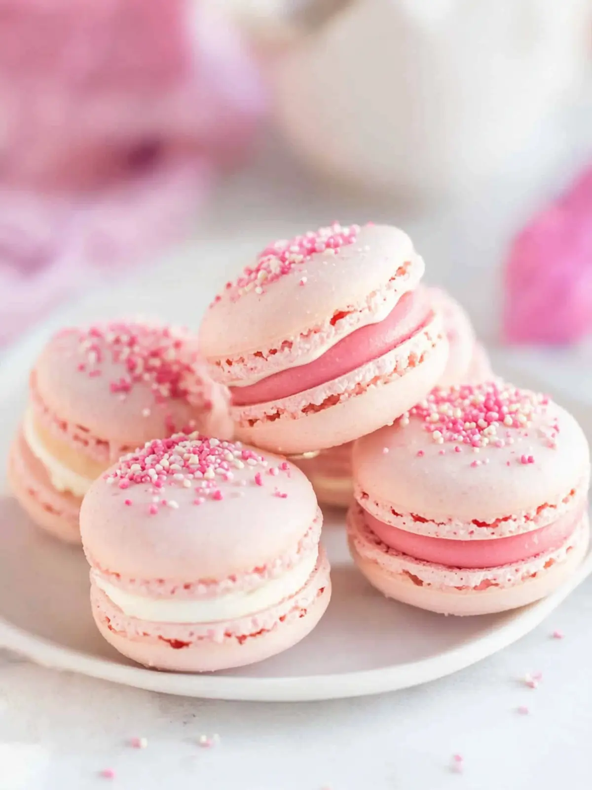 Pink Champagne Macarons