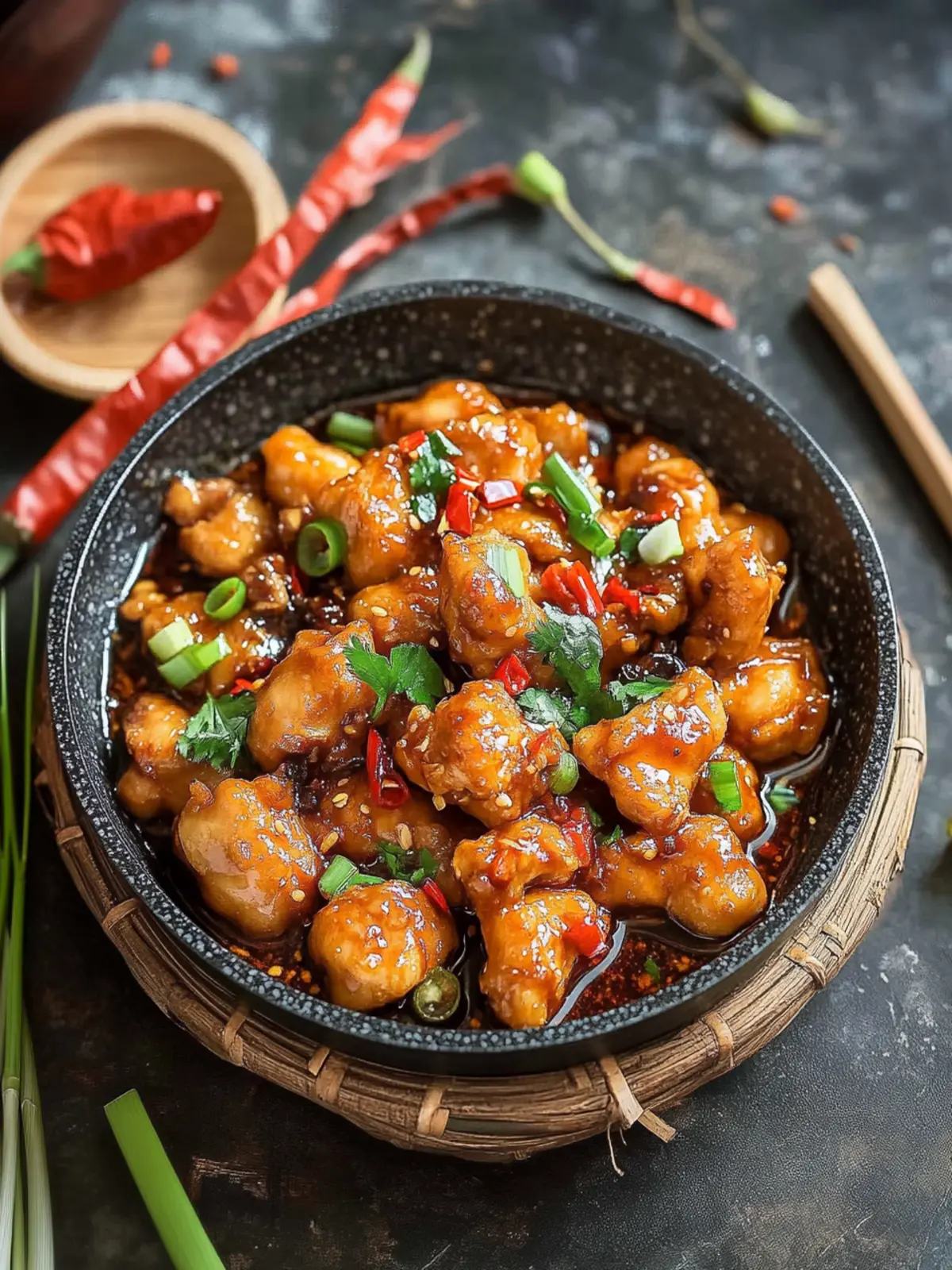Chili Garlic Chicken Recipe (Indo-Chinese Style)