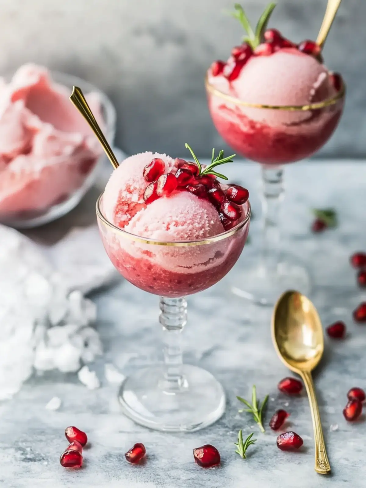 Pomegranate Champagne Sorbet