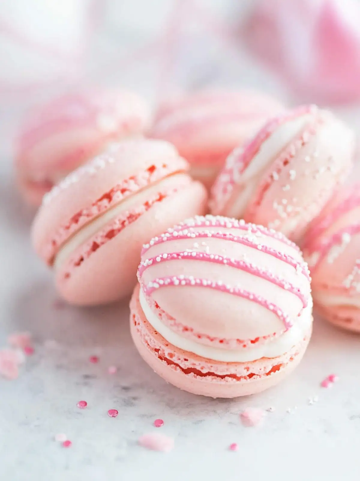 Pink Champagne Macarons