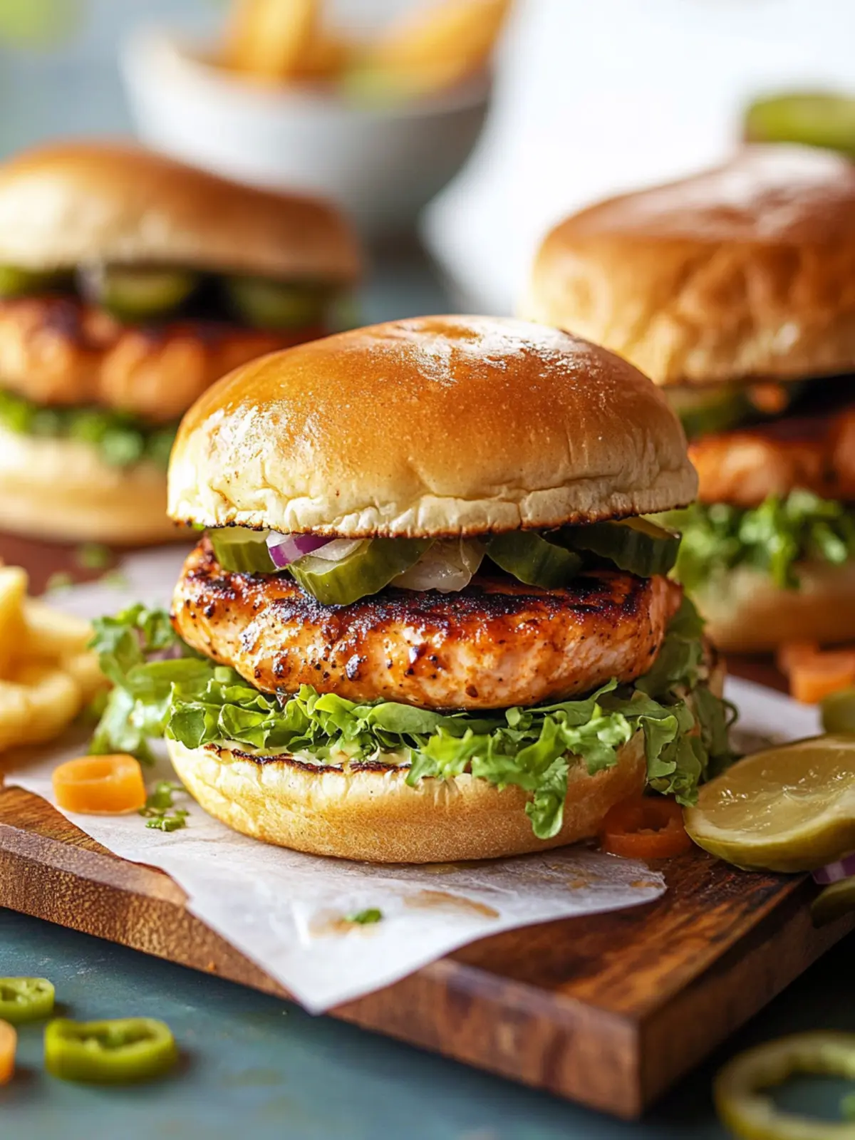 Chipotle Salmon Burgers