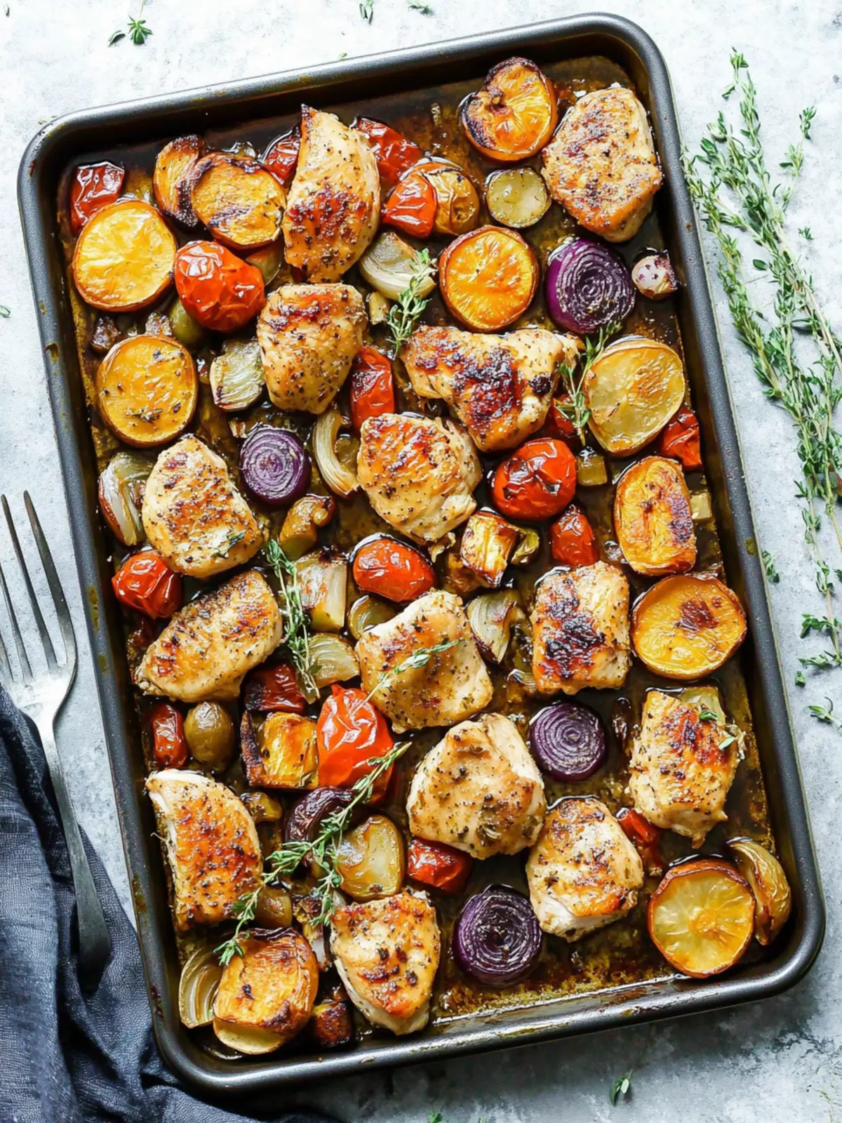 Sheet Pan Chicken And Veggies Dinner