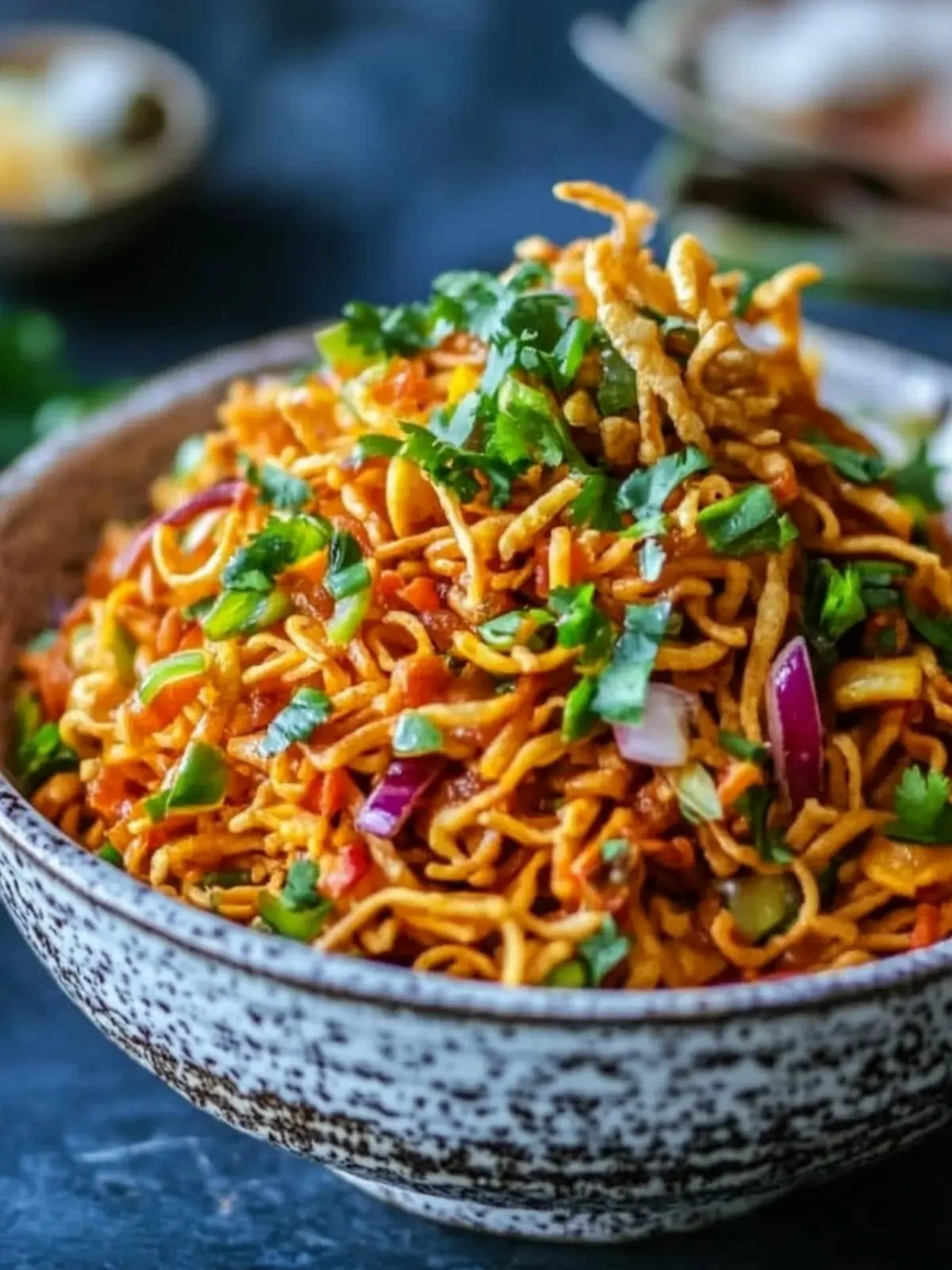 Street-Style Chinese Bhel (Vegan Crispy Noodles Salad)