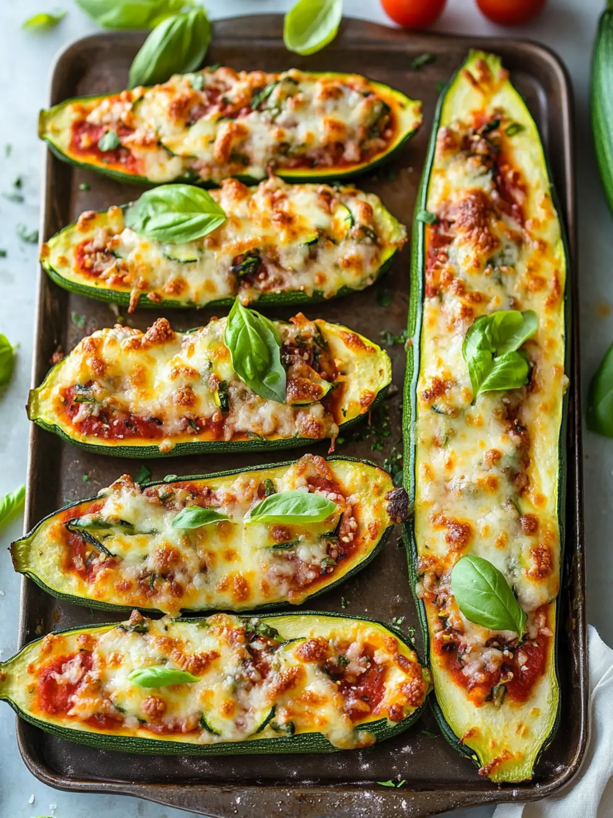 Zucchini Pizza Boats