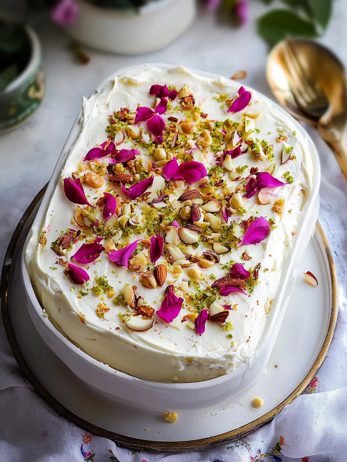 No Bake Ras Malai Cake