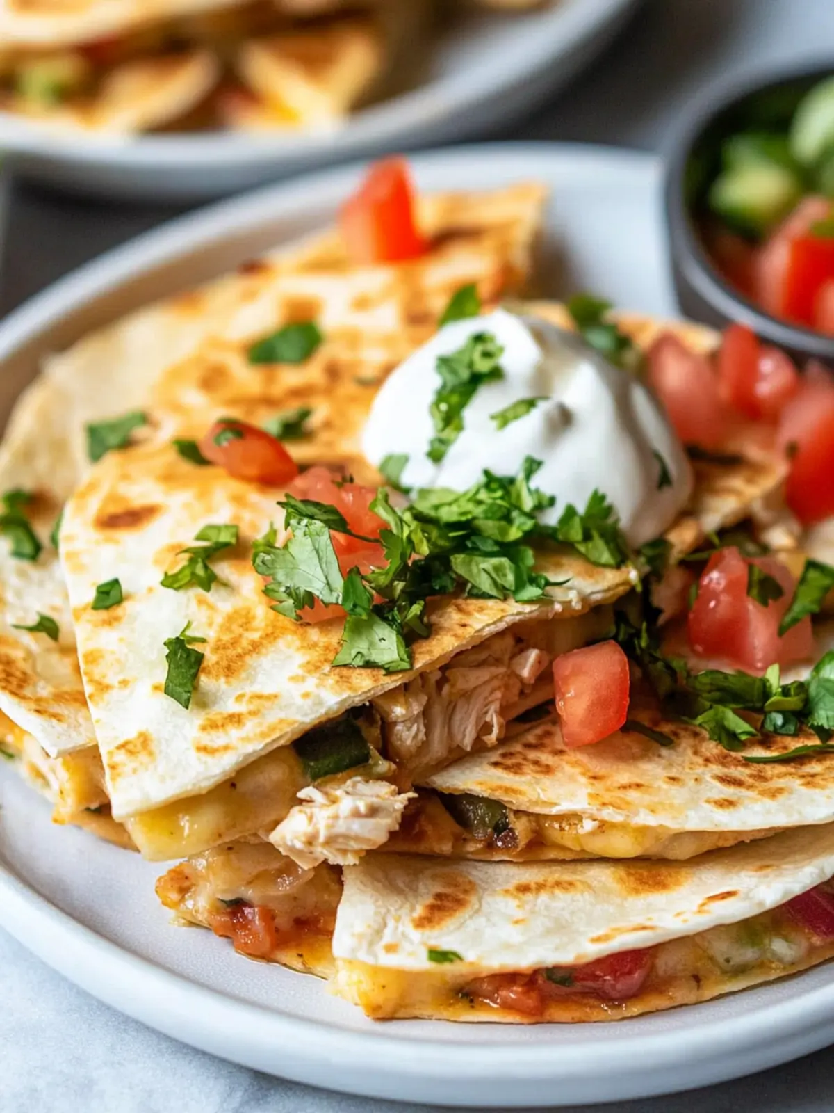 Cheesy Chicken Quesadillas